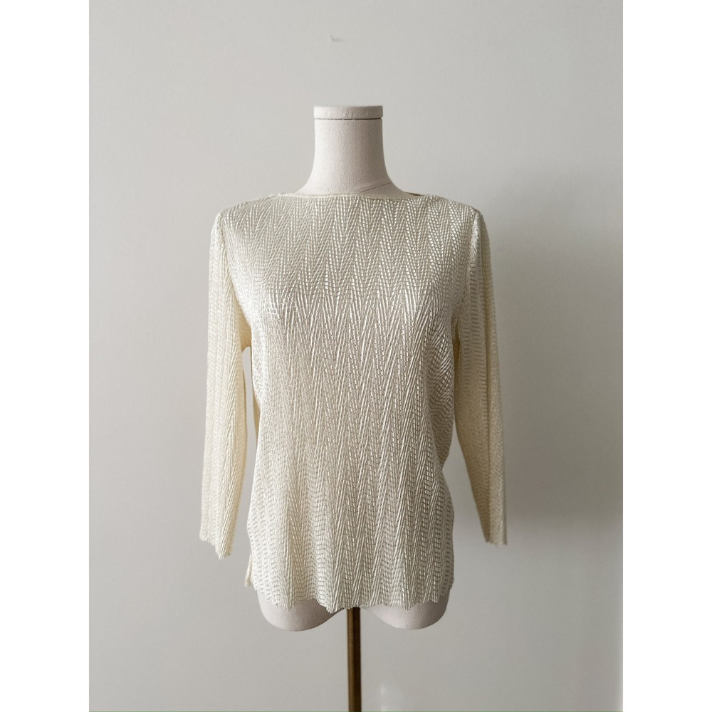 Vintage‎ Pleated Cream lanalee Top